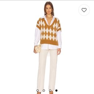FREE PEOPLE I NWT XS + S Through the Motions Sweater Vest I Tiger Eye